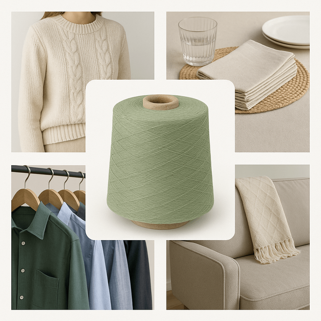 cotton viscose blend yarn Cotton Viscose Blended Yarn - تصویر 1