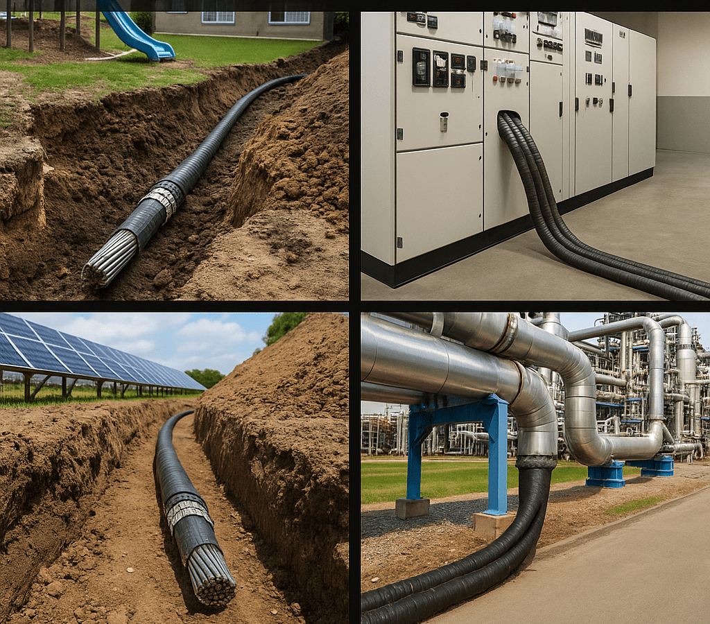 Armored Low tension cable كابلات الطاقة الأرضية منخفضة الجهد المدرعة - تصویر 1