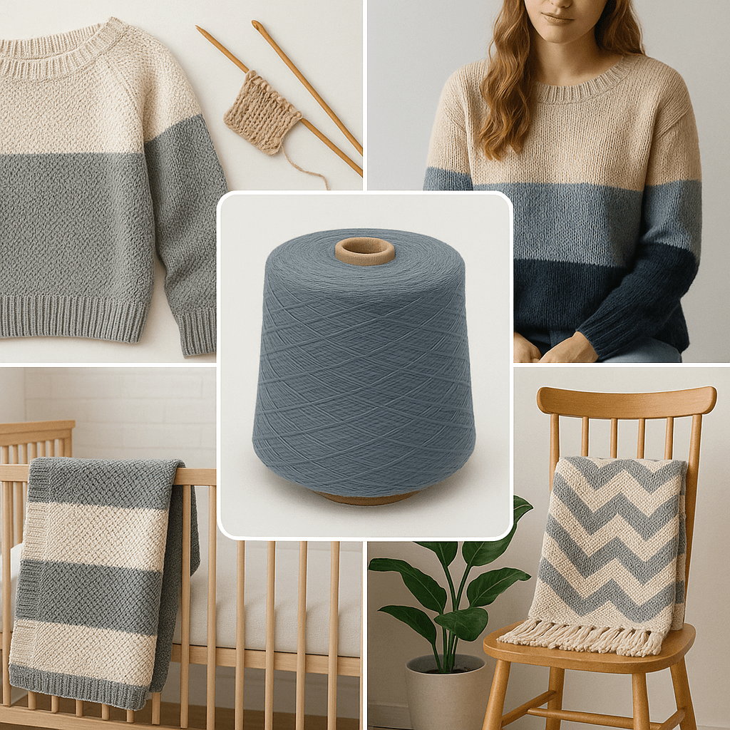 cotton acrylic blend yarn Cotton-Acrylic Blend Yarns - تصویر 1