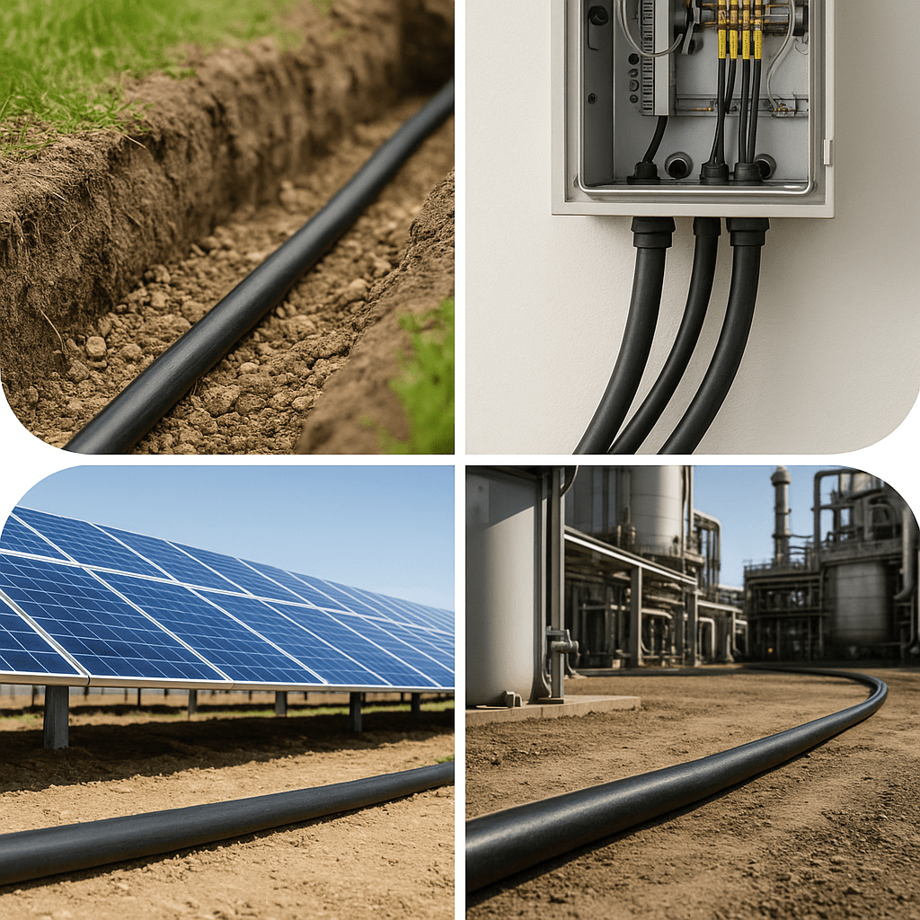 unArmored Low tension cable كابلات الطاقة الأرضية منخفضة الجهد غير المدرعة - تصویر 1