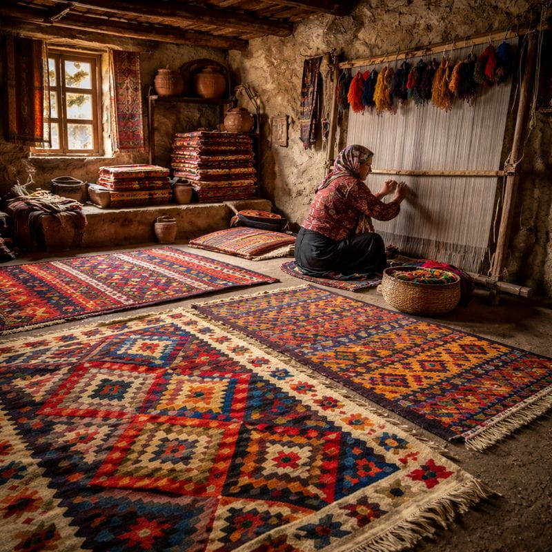 Iranian kilim Traditional Iranian Kilim - Image 1
