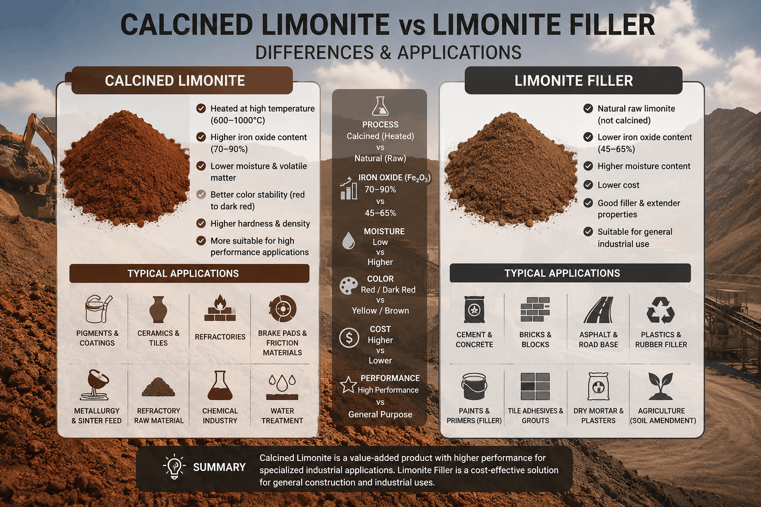 limonite powder from Iran
