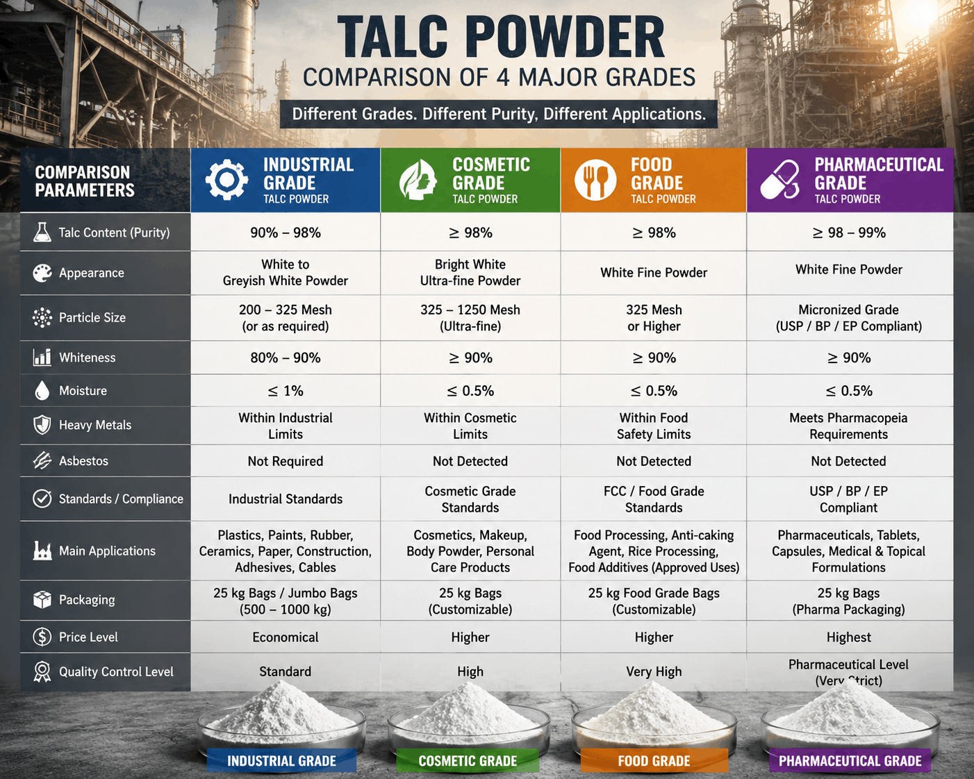 Talc Powder Supply from Iran